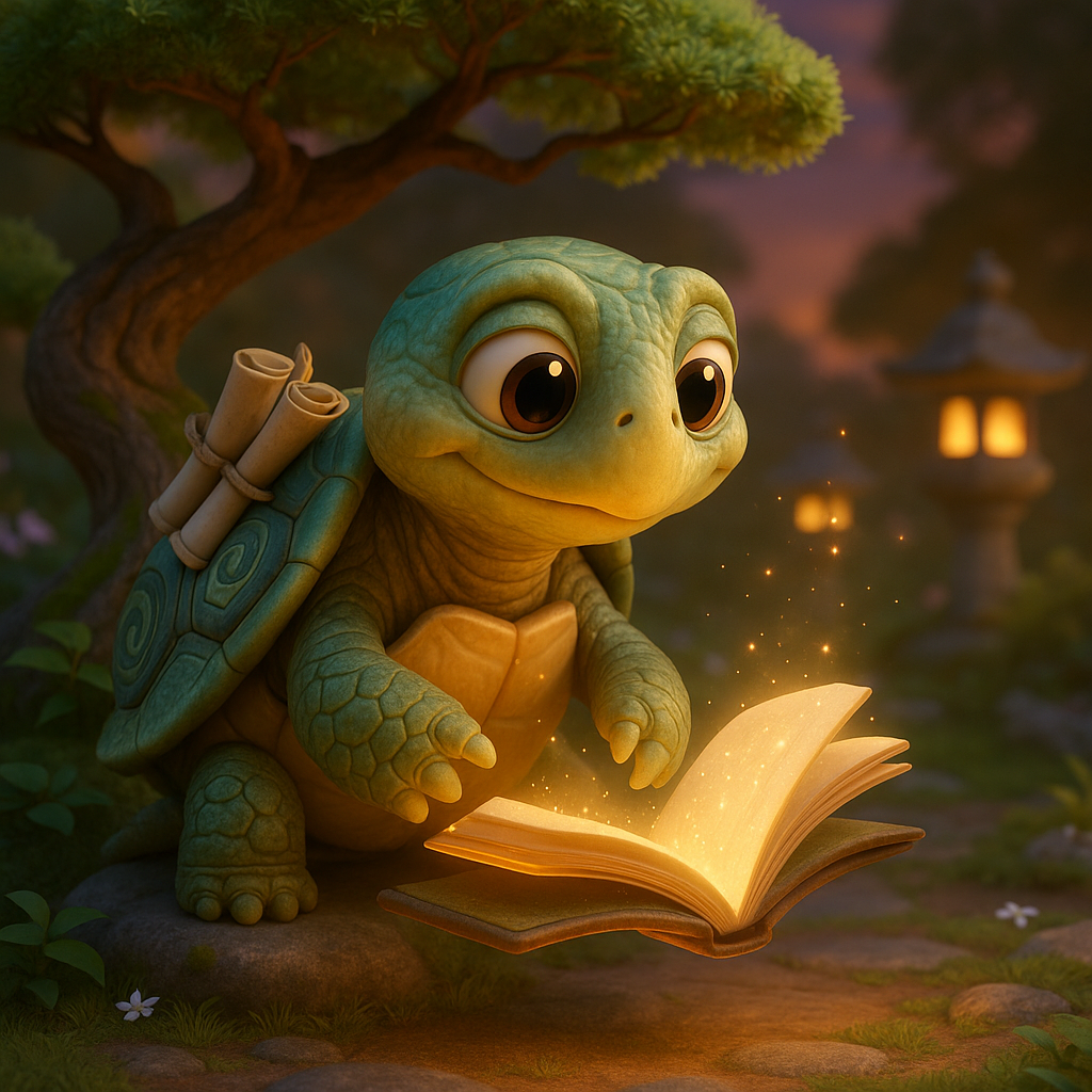 Turtle with book